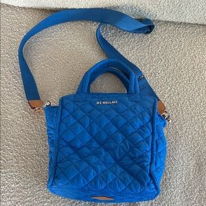 MZ Wallace Quilted Crossbody Bag in Vibrant Blue